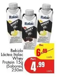 Barbosa Supermercados Bebida Láctea Italac Whey Por: Protein 15g (Sabores) 250ml oferta