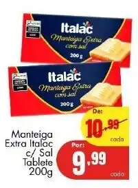 Barbosa Supermercados Manteiga Extra Italac c/ Sal Tablete 200g oferta