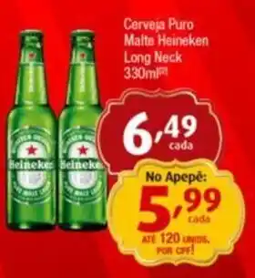 Supermercados Intercontinental Cerveja Puro Malte Heineken Long Neck 330ml oferta