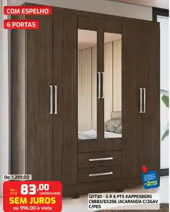 Macavi 121730-GR 6 PTS KAPPESBERG CB883/EX256 JACARANDA C/2GAV C/PES oferta