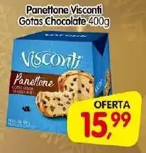 Cercadão Panettone Visconti Gotas Chocolate 400g oferta