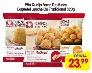 Cercadão Pão Queijo Forno De Minas Coquetel Lanche Ou Tradicional 820g oferta