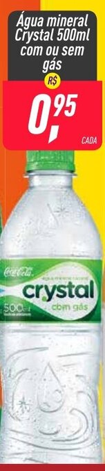 Frangolândia Agua Mineral Crystal 500ml com ou sem gas oferta