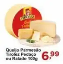 Rossi Supermercado Queijo Parmesão Tirolez Pedaço ou Ralado 100g oferta