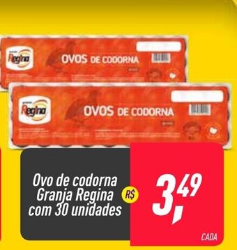 Frangolândia Ovo de Codorna Granja Regina com 30 unidades oferta