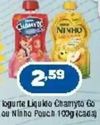 Costazul Supermercados Iogurte Liquido Chamyto Go ou Ninho Pouch 100g (cada) oferta