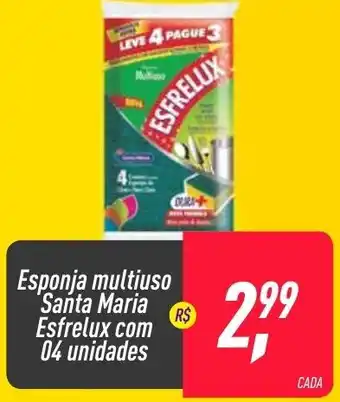 Esponja multiuso Santa Maria Esfrelux com 04 unidades