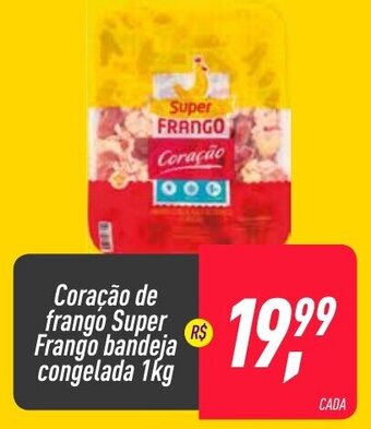 Frangolândia Coracao de Frango Super Frango bandeja congelada 1kg oferta