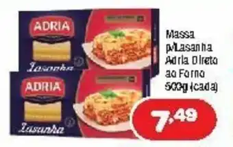 Costazul Supermercados Massa P/ Lasanha Adria Direto Ao Forno 500g (cada) oferta