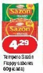 Tempero Sazon Floppy sabores 60g (cada)