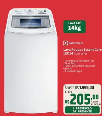 Deltasul Electrolux Lava Roupas Essent Care LED14 Cód: 38795 oferta