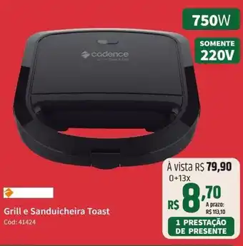 Deltasul Grill e Sanduicheira Toast Cód:41424 oferta