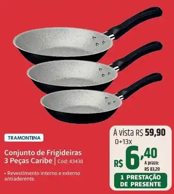 Deltasul TRAMONTINA Conjunto de Frigideiras 3 Peças Caribe | Cód: 43438 oferta