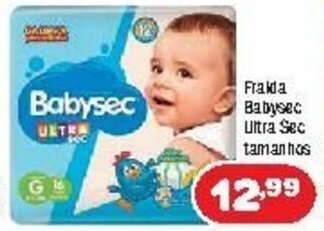 Fralda BabySec Ultra Sec Tamanhos
