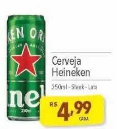 Supermercados Condor Cerveja Heineken 350ml-Sleek-Lata oferta