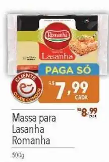 Supermercados Condor Massa para Lasanha Romanha 500g oferta