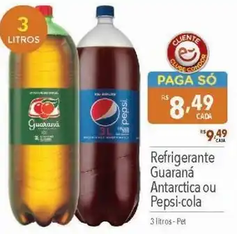 Supermercados Condor Refrigerante Guaraná Antarctica ou Pepsi-cola 3 litros-Pet oferta