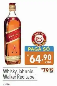 Supermercados Condor Whisky Johnnie Walker Red Label 750ml oferta