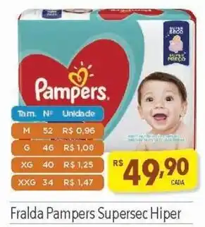 Supermercados Condor Fralda Pampers Supersec Hiper oferta