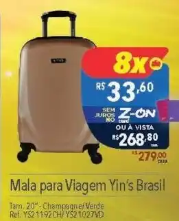 Supermercados Condor Mala para Viagem Yin's Brasil oferta