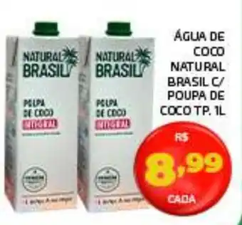 Iquegami Supermercados ÁGUA DE COCO NATURAL BRASIL C/ POUPA DE COCO TP. 1L oferta