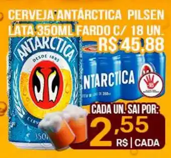 CERVEJA ANTARCTICA PILSEN LATA 350ML FARDO C/ 18 UN.