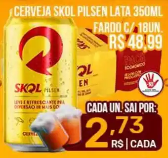 CERVEJA SKOL PILSEN LATA 350ML