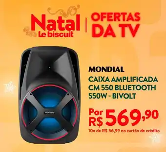 Le Biscuit MONDIAL CAIXA AMPLIFICADA CM 550 BLUETOOTH 550W - BIVOLT oferta