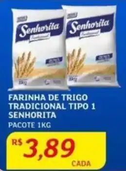 Assaí Atacadista FARINHA DE TRIGO TRADICIONAL TIPO 1 SENHORITA PACOTE 1KG oferta