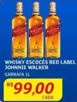 WHISKY ESCOCÉS RED LABEL JOHNNIE WALKER GARRAFA IL