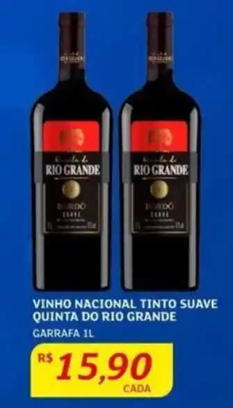 Assaí Atacadista VINHO NACIONAL TINTO SUAVE QUINTA DO RIO GRANDE GARRAFA IL oferta