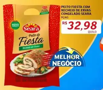 Assaí Atacadista PEITO FIESTA COM RECHEIO DE ERVAS CONGELADO SEARA PC/KG oferta