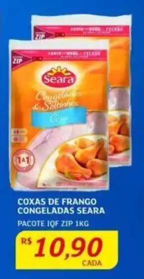 Assaí Atacadista COXAS DE FRANGO CONGELADAS SEARA PACOTE IQF ZIP 1KG oferta