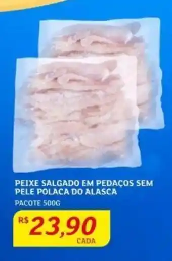 Assaí Atacadista PEIXE SALGADO EM PEDAÇOS SEM PELE POLACA DO ALASCA PACOTE 500G oferta