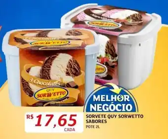Assaí Atacadista SORVETE QUY SORWETTO SABORES POTE 2L oferta