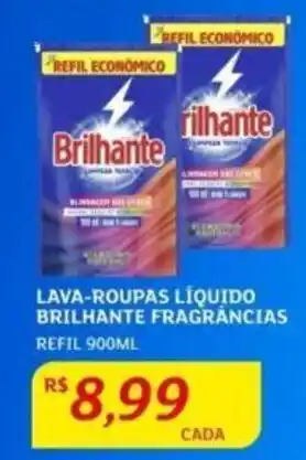 Assaí Atacadista LAVA-ROUPAS LÍQUIDO BRILHANTE FRAGRÂNCIAS REFIL 900ML oferta