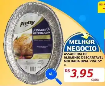 Assaí Atacadista ASSADEIRA DE ALUMÍNIO DESCARTÁVEL MOLDADA OVAL PRATSY 4L oferta