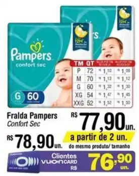 Fort Atacadista Fralda Pampers Confort Sec oferta