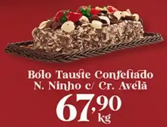 Supermercados Tauste Bolo Tauste Confeitado N. Ninho c/ Cr. Avelã kg oferta