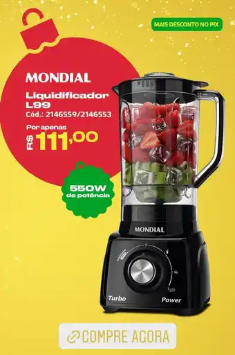 Casa e Vídeo MONDIAL Liquidificador L99 oferta