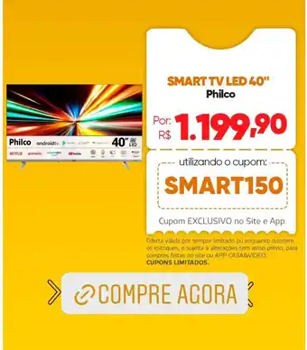 Casa e Vídeo Smart TV Led 40" oferta