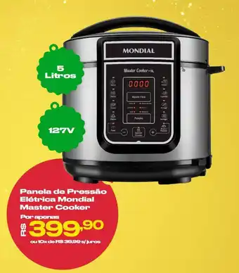 Casa e Vídeo Panela de Pressão Elétrica Mondial Master Cooker oferta
