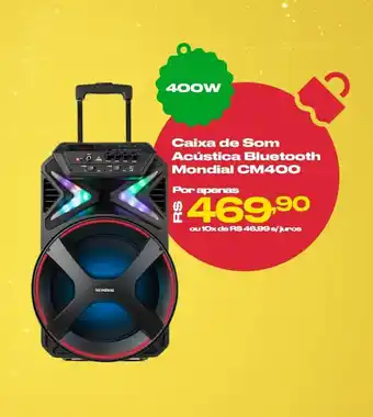 Casa e Vídeo Caixa de Som Acústica Bluetooth Mondial CM400 oferta