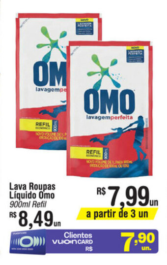 Fort Atacadista Lava Roupas Liquido Omo 900ml oferta