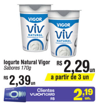 Fort Atacadista Iogurte Natural Vigor 170g oferta