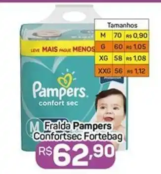 Compre Bem Fralda Pampers Confortsec Fortebag oferta