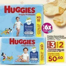 Carrefour Fraldas descartáveis huggies tripla proteção oferta