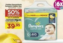 Carrefour Fraldas descartáveis pampers confort sec oferta