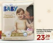 Carrefour Fraldas descartáveis carrefour my baby oferta