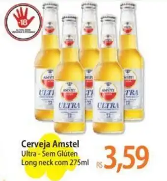 Atacadão Cerveja Amstel Ultra-Sem Glúten Long neck com 275ml oferta